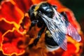 The bumblebee at work (Bombus)