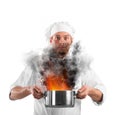 Bumbling chef Royalty Free Stock Photo