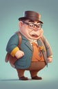 Bumbling Detective Cartoon Character Royalty Free Stock Photo