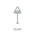 Bump sign linear icon. Modern outline Bump sign logo concept on