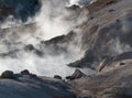 Bumpass Hell in Lassen Volcanic National Park Royalty Free Stock Photo