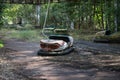 Bumper Cars, Pripyat Town in Chernobyl Exclusion Zone, Ukraine Royalty Free Stock Photo