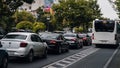 Bumper to Bumper - Urban traffic congestion during peak hour in Bucharest, Romania, 2023