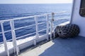 Bumpers on a Speeding Boat. Royalty Free Stock Photo