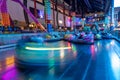 Bumping cars at an indoor playground Royalty Free Stock Photo