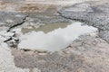 Bumpy concrete road Royalty Free Stock Photo