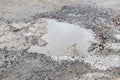 Bumpy concrete road Royalty Free Stock Photo