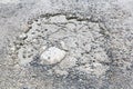 Bumpy concrete road