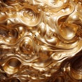 Bumpy With Gold: Hyper-realistic Oil Texture For Computer Desktop