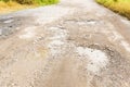 Bumpy road Royalty Free Stock Photo