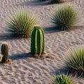 A bumpy and spiky texture with cactus needles and desert sand4, Generative AI