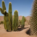 A bumpy and spiky texture with cactus needles and desert sand3, Generative AI