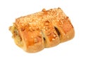 Freshly baked nut-filled pastry roll Royalty Free Stock Photo