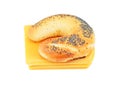 Bun with poppy and cheese Royalty Free Stock Photo
