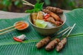 Bun thit nuong - Vietnamese grilled pork and rice noodles: It is a mix of vermicelli noodles, grilled pork, spring rolls, eaten