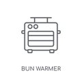 bun warmer linear icon. Modern outline bun warmer logo concept o