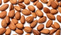 A bunch of almonds on a white background Royalty Free Stock Photo