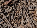 Bunch of antique keys Royalty Free Stock Photo