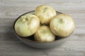Authentic Sweet Southern White Onions On A Ceramic Bowl Royalty Free Stock Photo