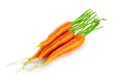 Bunch of baby carrots vegetable isolated over white background Royalty Free Stock Photo