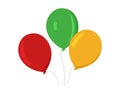 Bunch of balloons in cartoon style isolated on white background. Vector set Royalty Free Stock Photo