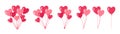 Bunch of balloons set romantic surprise vector