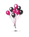 Bunch of balloons on white background Royalty Free Stock Photo