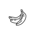 Bunch of banana line icon