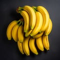 a bunch of bananas on a gray background