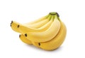 Bunch of bananas isolated on white background. Ripe bananas Clipping Path. Quality macro photo Royalty Free Stock Photo