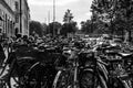 Bunch of bikes in Copenhagen Royalty Free Stock Photo