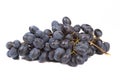 Bunch of black grapes isolated on white background Royalty Free Stock Photo