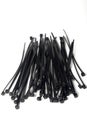 Bunch of black plastic cable ties