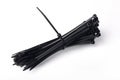 Bunch of black plastic cable ties