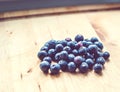 A bunch of blueberries