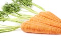 Bunch of carrot with the green top isolated over white background Royalty Free Stock Photo