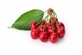 Cherry - Heap of berries isolated on white background.