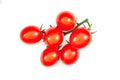 Bunch cherry tomatoes isolated on white background Royalty Free Stock Photo