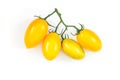 Bunch cherry tomatoes isolated on white background Royalty Free Stock Photo