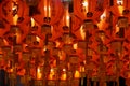 Bunch of chinese lantern on ceiling Royalty Free Stock Photo