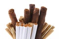 Bunch of cigarettes tobacco Royalty Free Stock Photo