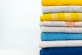A bunch of clean, dryed, used bath towels.