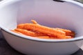 Bunch of clean and washed carrots. Close up shot