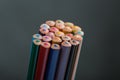 Bunch of color pencils in a stand Royalty Free Stock Photo