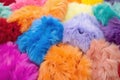 bunch of colorful faux fur for plush toys