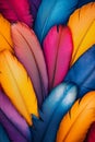A bunch of colorful feathers that are arranged in a circle Royalty Free Stock Photo