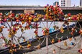 A bunch of colorful padlocks. Royalty Free Stock Photo