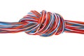 A bunch of colorful phone cables Royalty Free Stock Photo