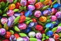 Bunch of colorful wooden artificial tulips Royalty Free Stock Photo