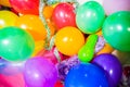 Bunch of colorfull balloons attached together Royalty Free Stock Photo